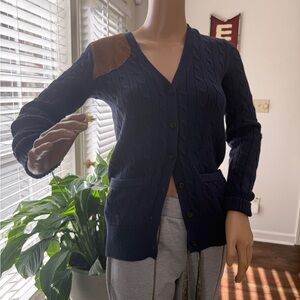 Ralph Lauren Navy Cable Knit Cardigan